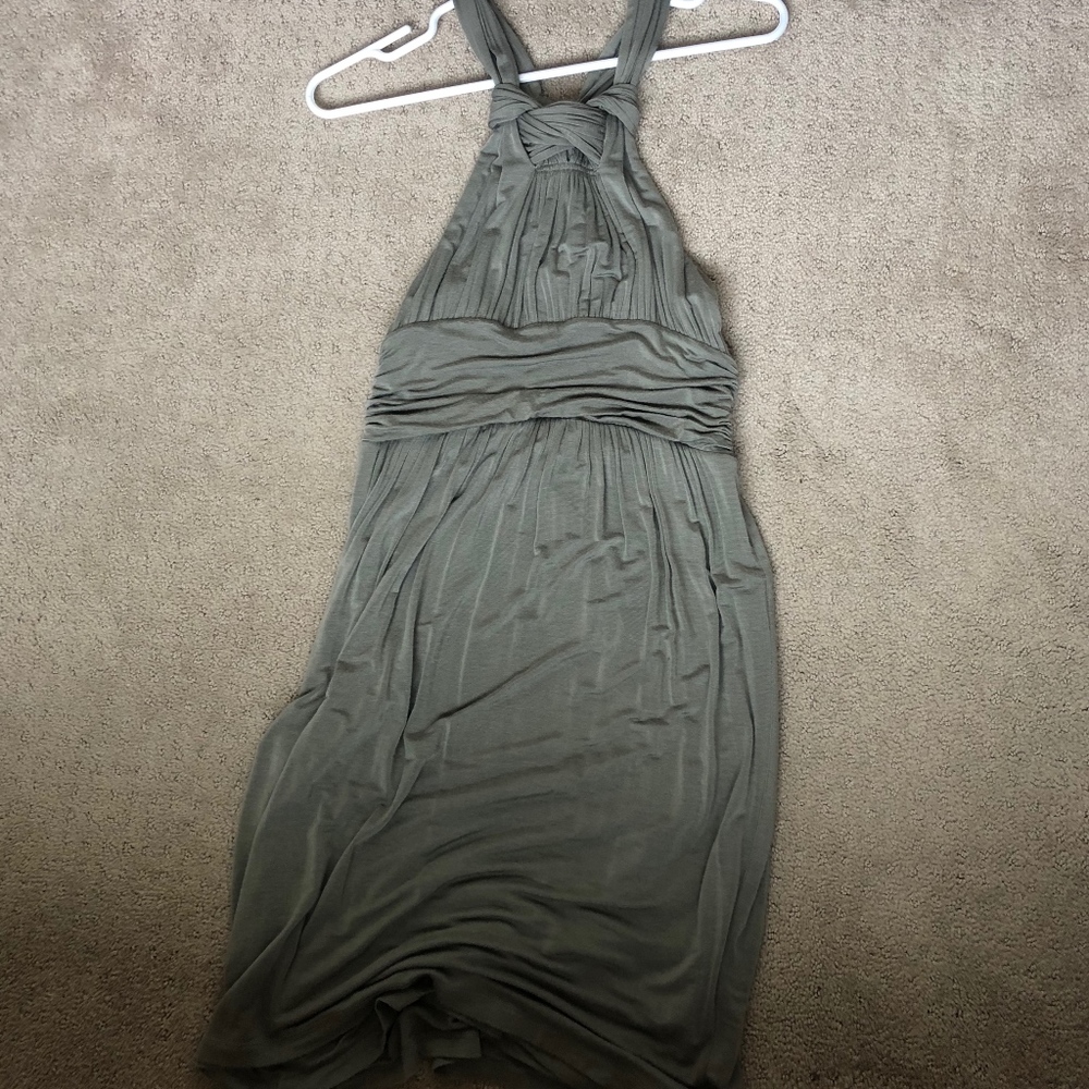 Army Green Midi Dress